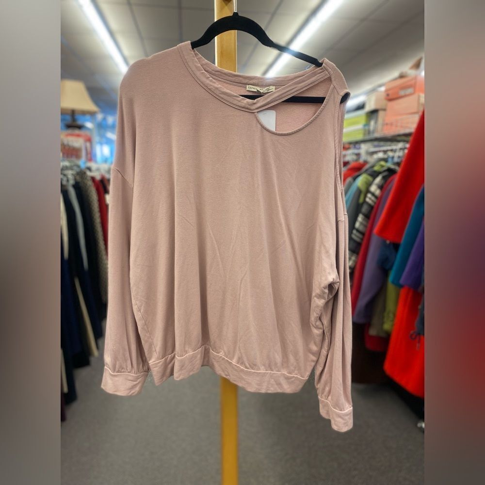 🛍️ Express Ladies Med Pink Cut Out Sweatshirt